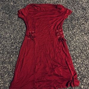 Burgundy dress